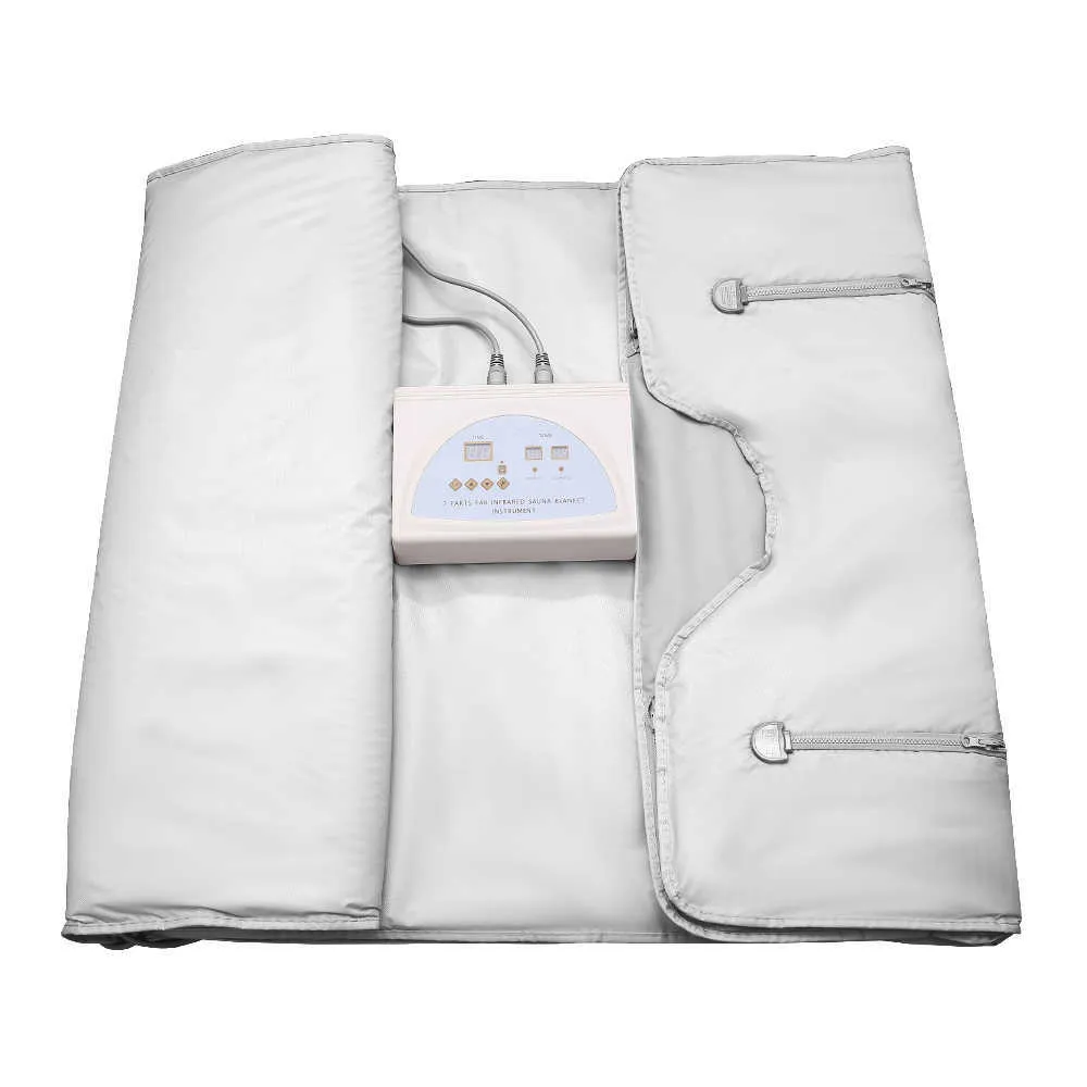 Far Infrared Sauna Blanket 2 Zone Weight Loss Detox Therapy FIR For Body Shape Slimming Fitnes 110220V 2110234835770