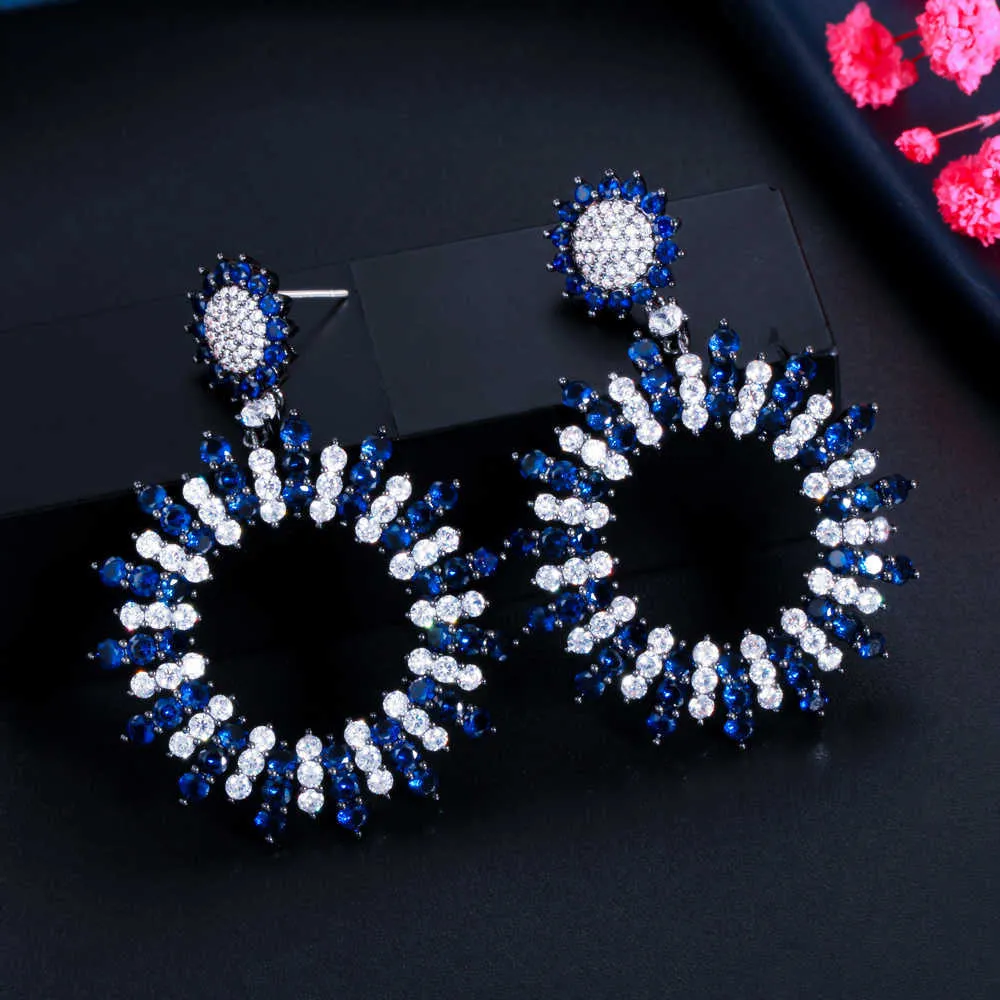 Boucles d'oreilles de la fête de mariage en cristal de la marque de luxe magnifique