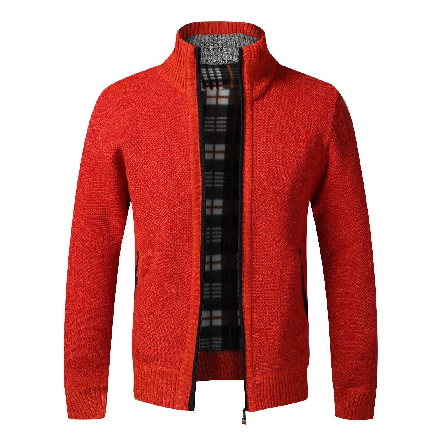 Winter Dikke Heren Gebreide truien Jas Herfst Volledige ZIP Casual Mannen Lange Mouw Vest Cardigan Mode Warm Heren Sweater Jassen Homme 210524