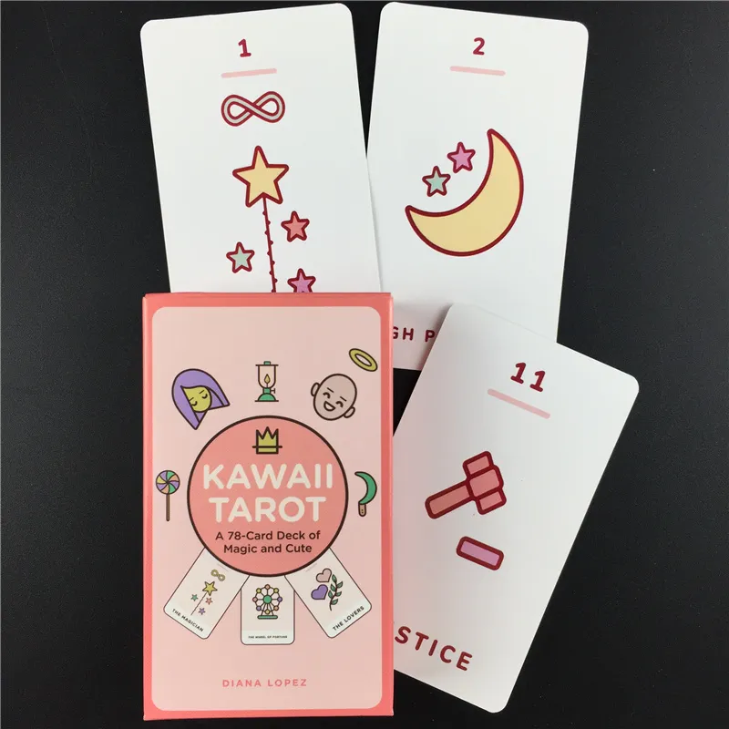 Kawaii Tarot Gioco da tavolo famiglie Carte da gioco in vacanza con un amico Regalo feste Elegante vendita all'ingrosso di alta qualità