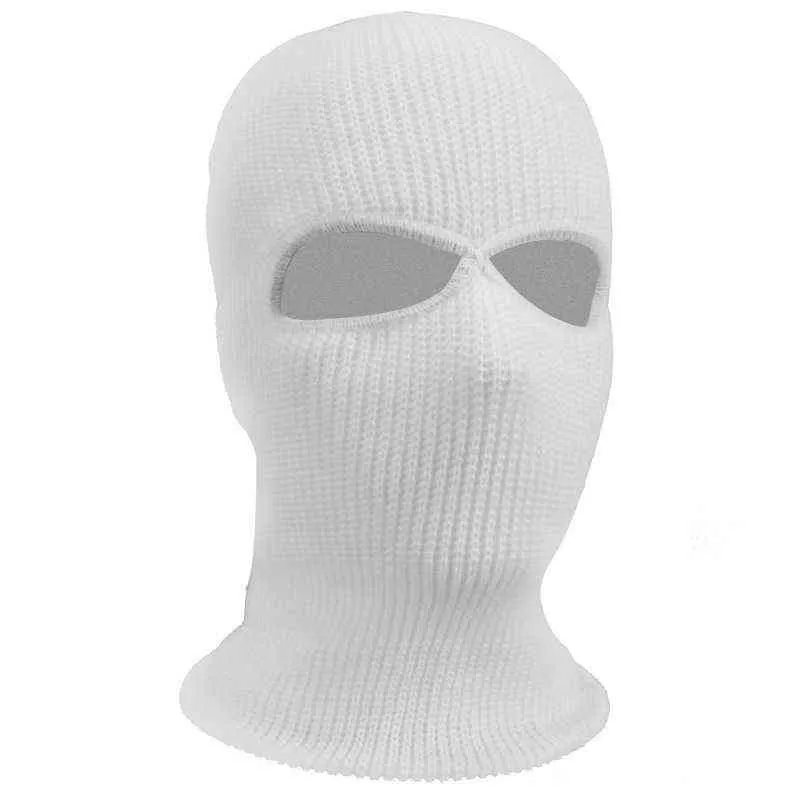 2020 Winter Warm Ski Fietsen 2 Gat Balaclava Hood Cap Vol Gezichtsmasker Outdoor Wandelen Warm Gezichtsmasker Winddicht Y21111