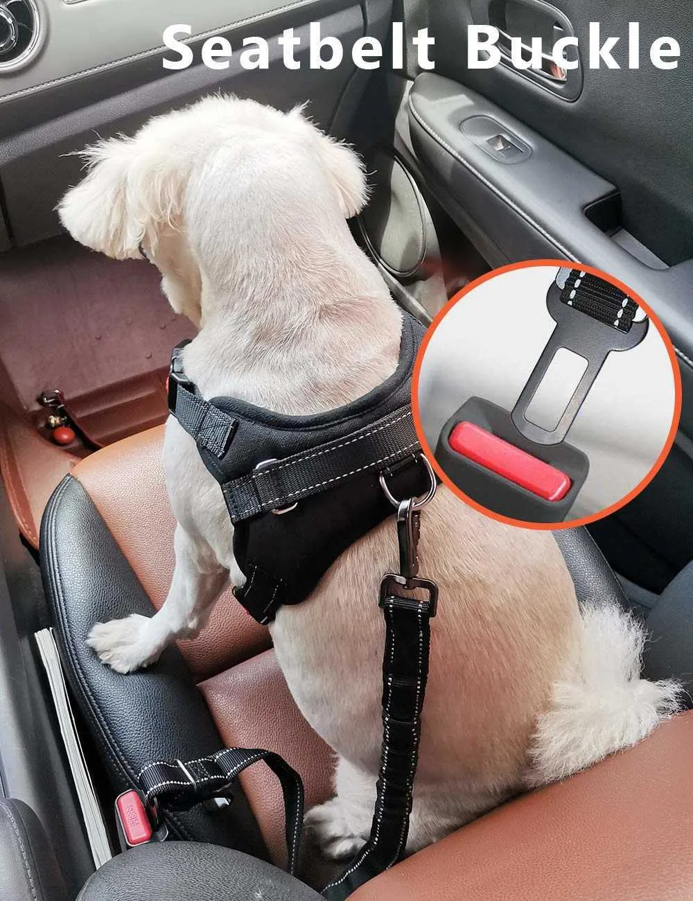 Ceinture réglable chien chat voiture sécurité siège pour animaux de compagnie véhicule ceinture de sécurité Pet Leas chien magique Clip fournitures pour animaux de compagnie levier de sécurité collier de traction 211006