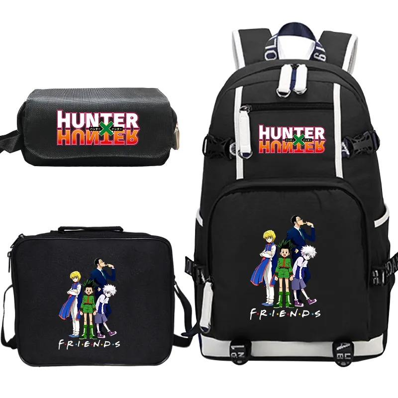 Mochila set Hunter X Hunter Print School Taschen für Teenager Mädchen Kinder Cartoon Anime School Rucksacktasche Schüler Bookbags7182646