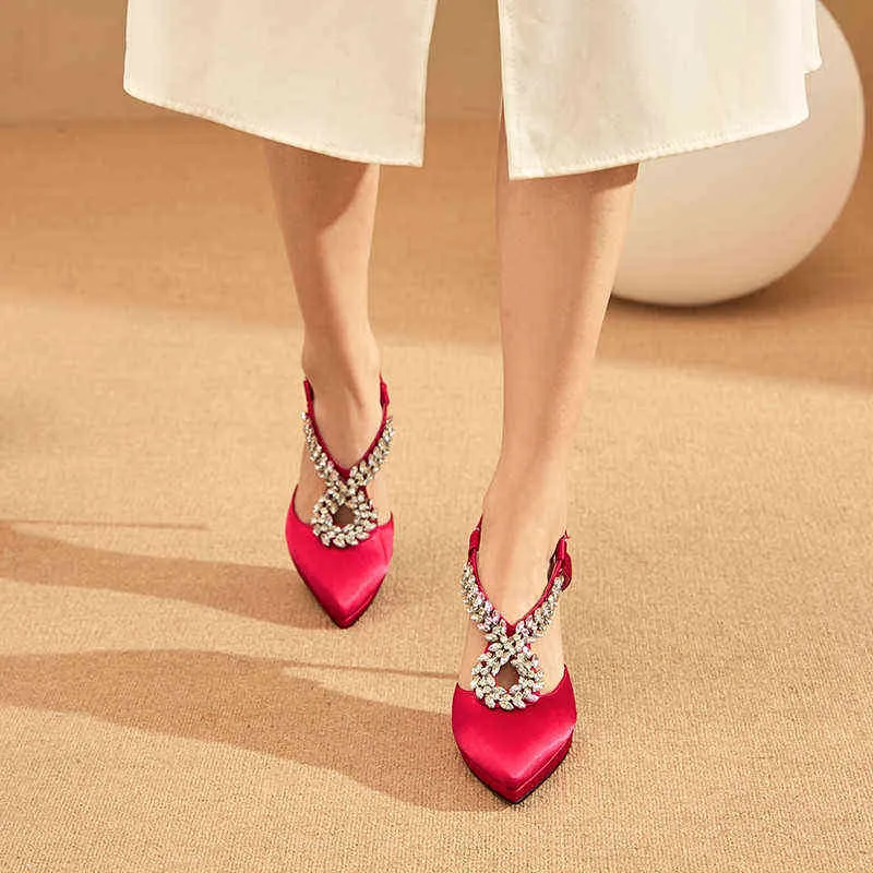 Fedonas Sandals - Ultra High Heels Sandals and artificial diamond women's shoes fashion sexy nightclub wedding 220121
