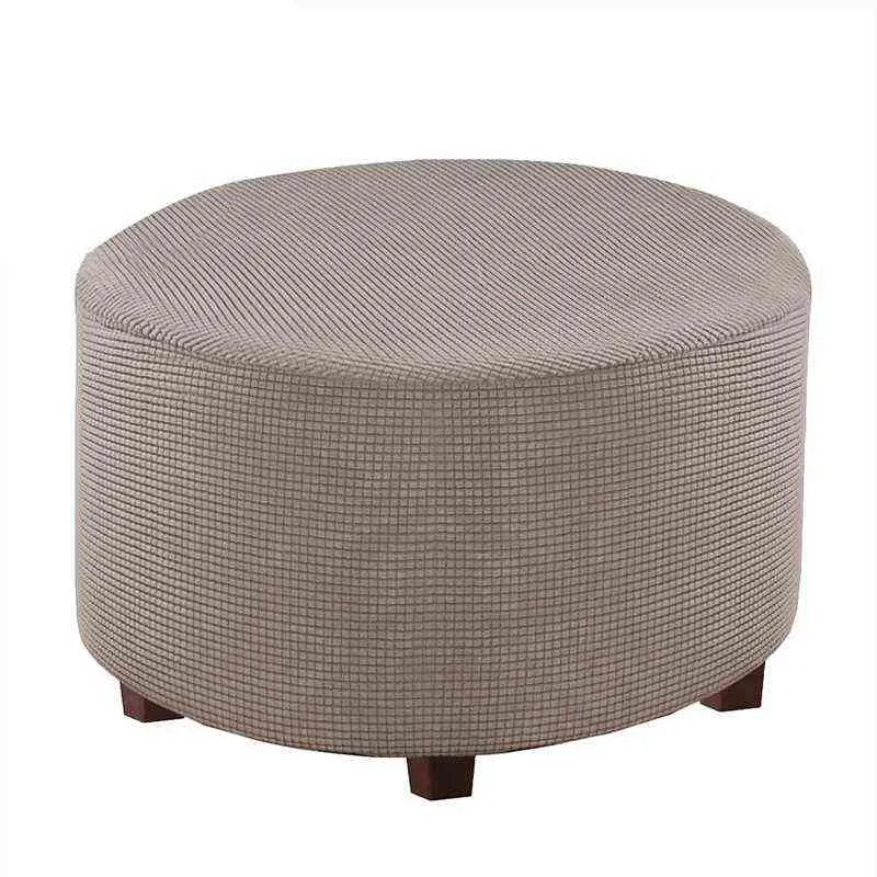 Tabouret rond Pouf Couverture Lavable Repose-pieds Protecteur Amovible Repose-pieds Chaise Housse pour Salon Chambre Canapé Couvre 211116