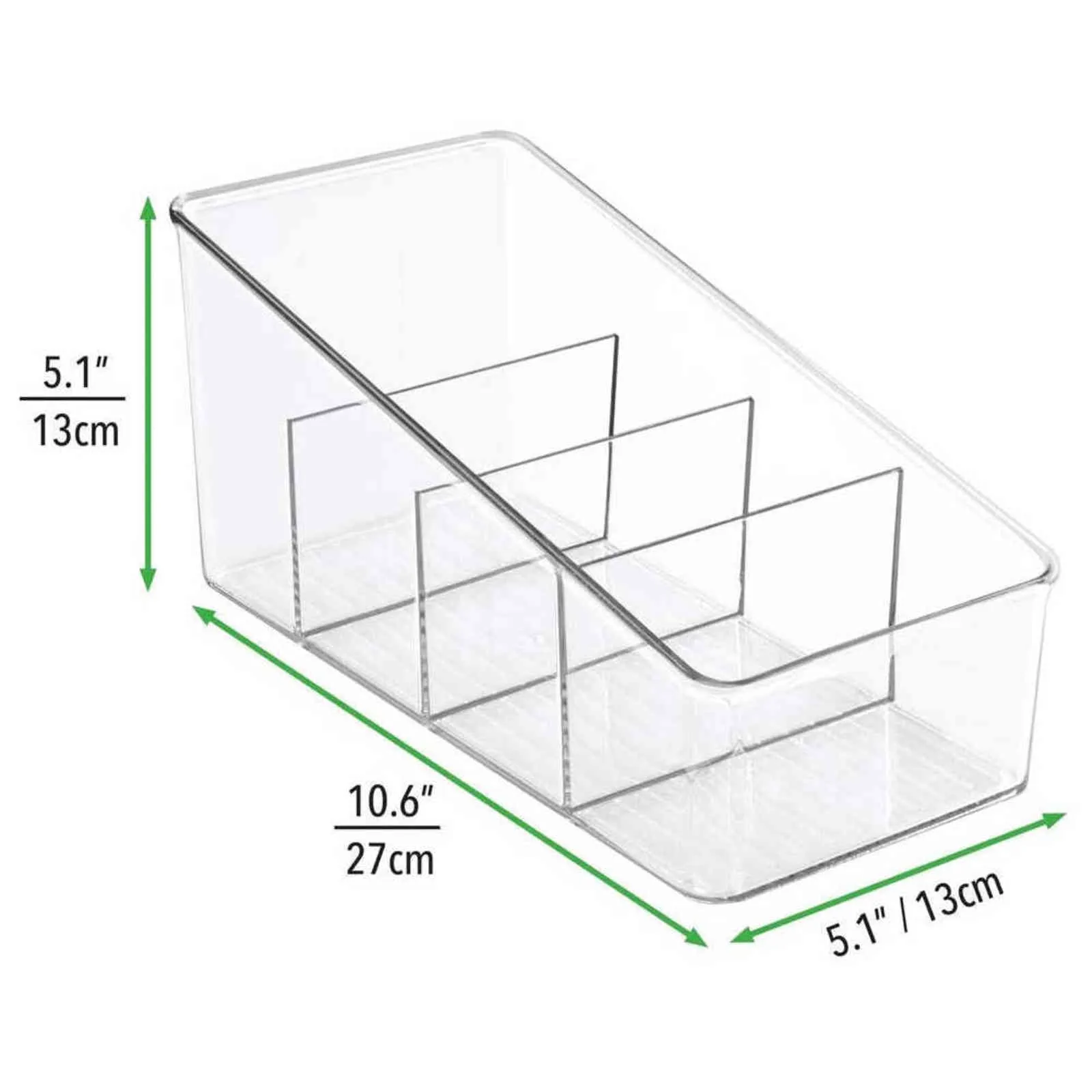 Clear Plastic Food Packet Organizer Estação de Armazenamento de Caddy para Cozinha Banquete Countertop Holds Spice Bolsas 211112