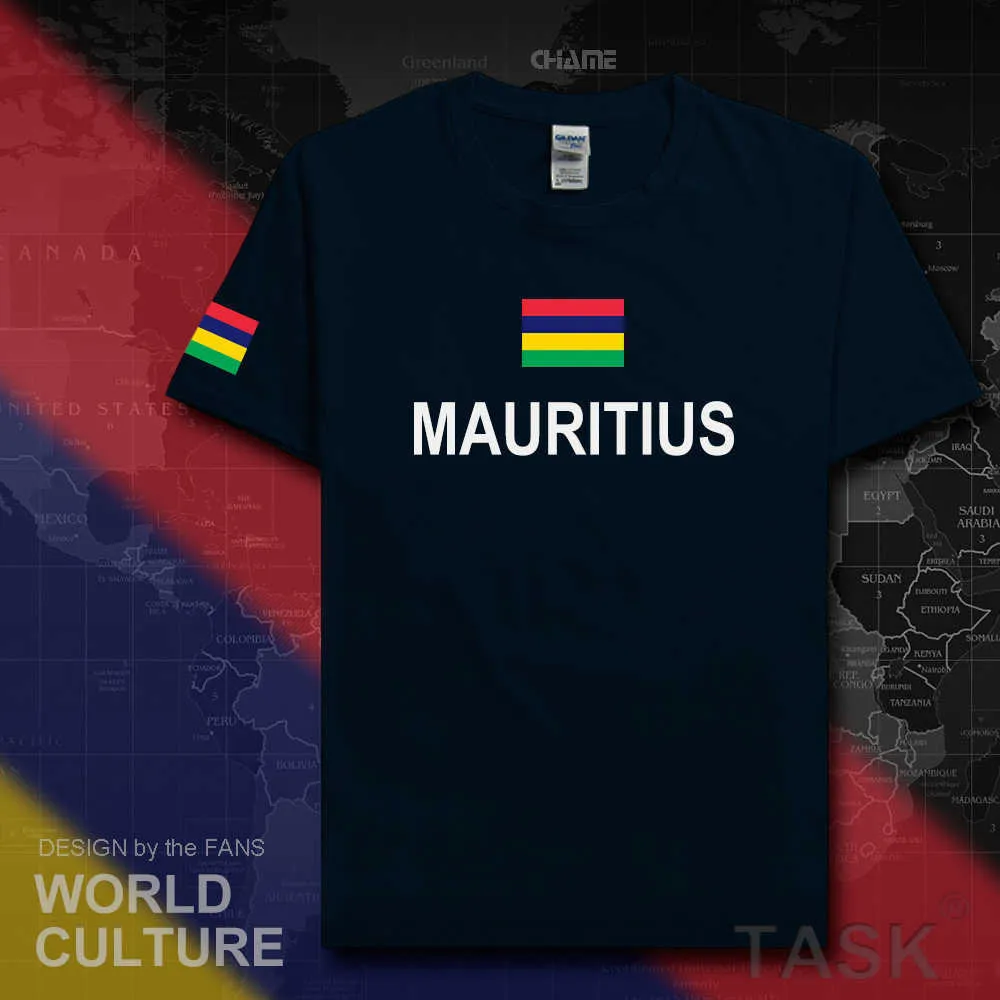 Mauritius Mannen T-shirts Mode Jersey Nation Katoenen T-shirt Kleding Tees Land Sporting Mus Maurice Moris Mauritian X0621