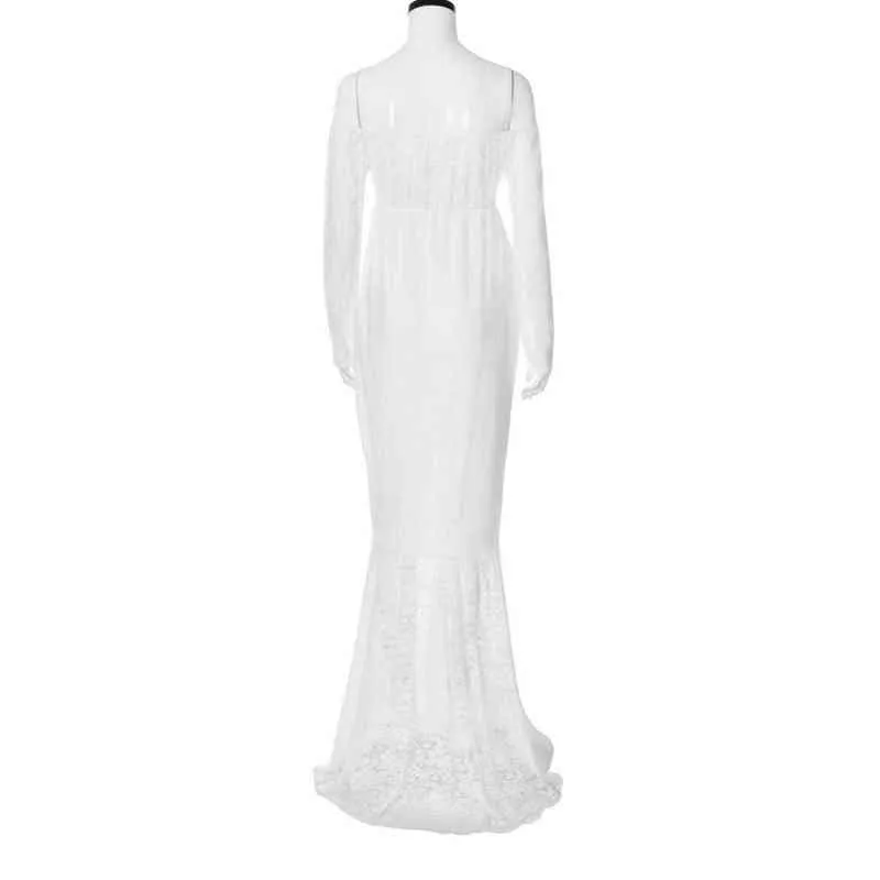 Umstandskleid für Damen, schwanger, sexy Fotografie-Requisiten, schulterfrei, Spitze, langes Stillkleid, langes Abendkleid, Vestidos G220309