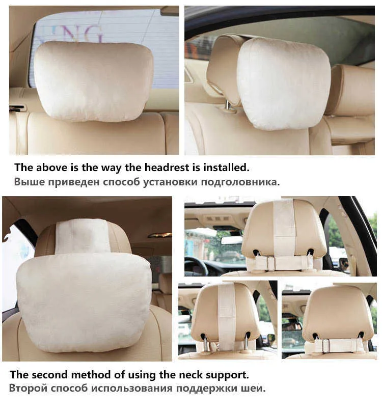 Assento de suporte de pescoço para apoio de cabeça para carro de alta qualidade / Maybach Design Classe S macio universal ajustável Almofada de descanso de pescoço para carro