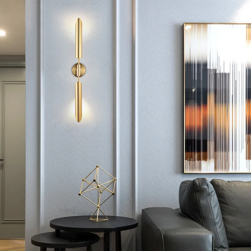 モダンなLEDウォールランプシンプルな金の屋内照明灯装置は、生きているダイニングベッドルームバスルームの装飾のための北欧のノルディッククリエイティブライト260S