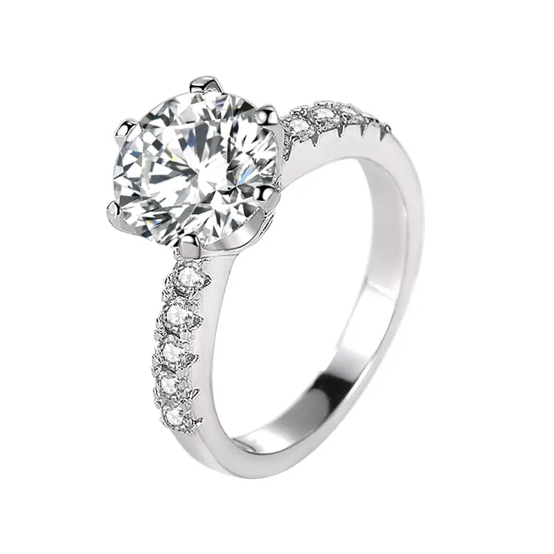 2 0ct Argent 925 Anneaux Pierre Précieuse Naturelle Zircone Diamant Bague De Mariage pour Mariée Femmes Bande Fine Jewelry J-427223J