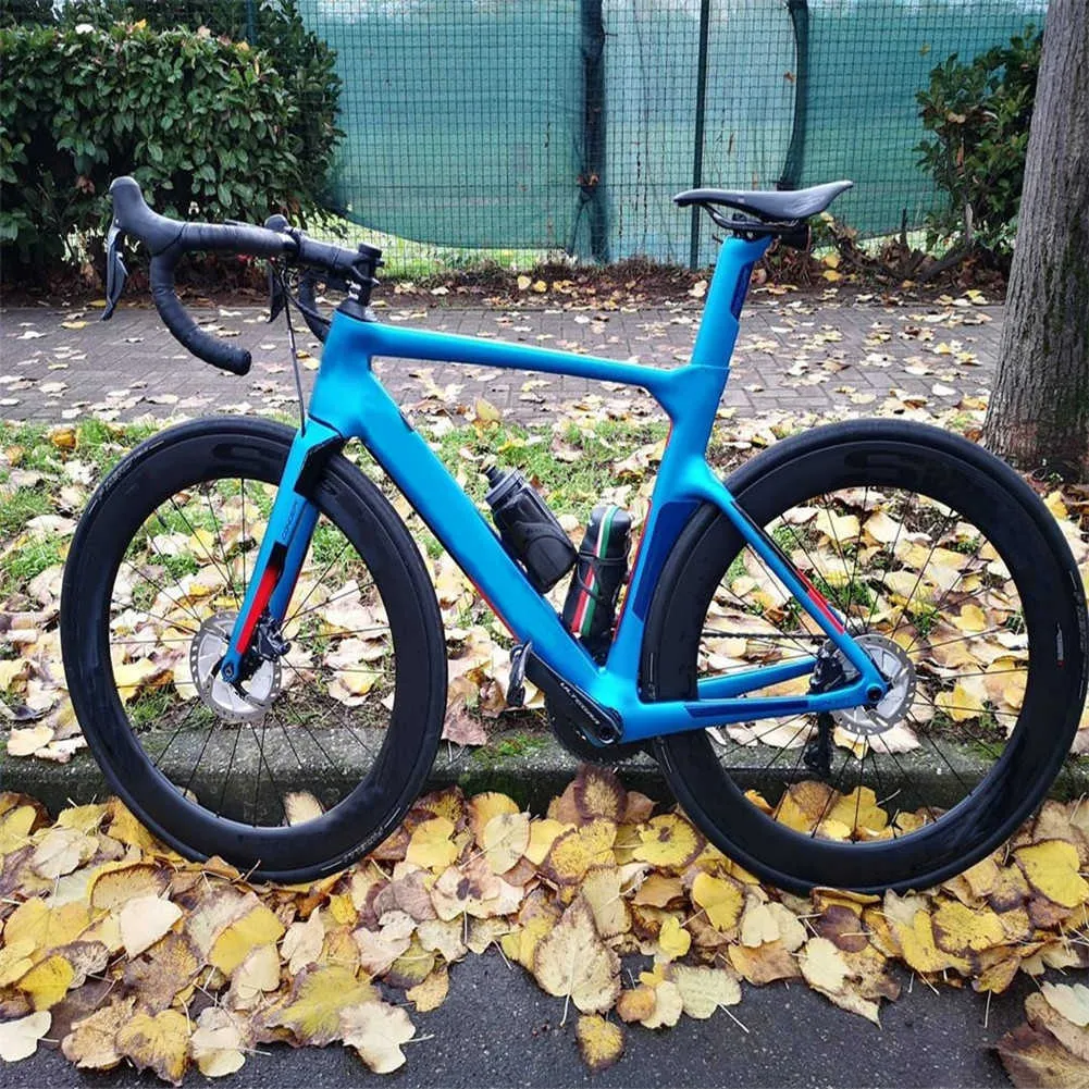 r7020 디스크 그룹 세트 50mm 탄소 디스크 wheelset와 블루 컨셉 디스크 카본 도로 완료 자전거를 사용자 정의