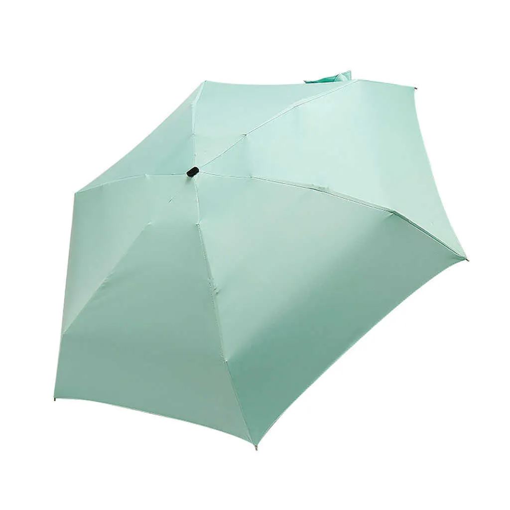 Mini Parapluie Poche Femmes Coupe-Vent Durable 5 Soleil Pliant Portable Solaire Femme Parasol 210721