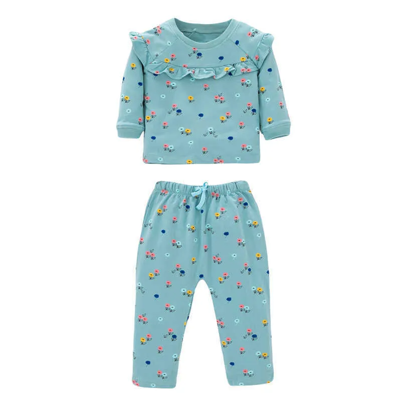 Contatori di salto bambini in cotone set di abbigliamento di cotone autunno primavera animale applique bambini abiti moda costume da bambino 2 pz 210529