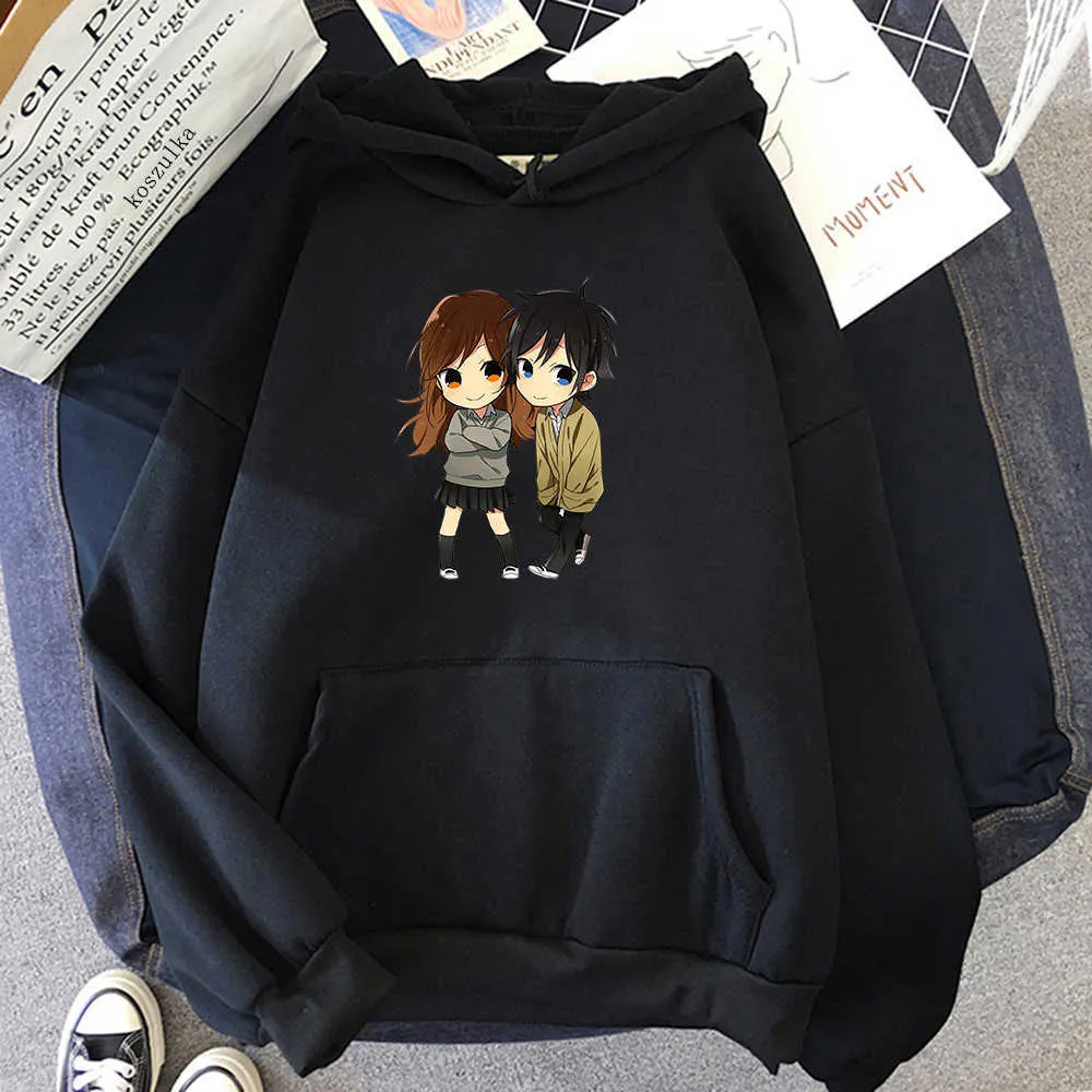 Funny Anime Horimiya Miyamura Izumi Hori Kyouko Hoodies Funny Cartoon Kawaii Printed Couple Clothing Winter Warm Sweatshirt Top G1019