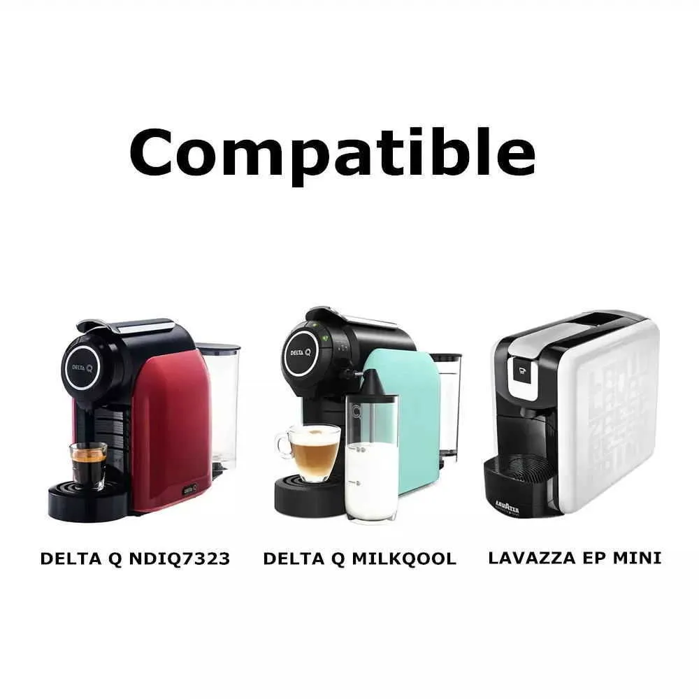 ICafilas acier inoxydable rechargeable café Capsule filtres tasse pour Delta Q NDIQ7323 Pod acier inviolable 210607