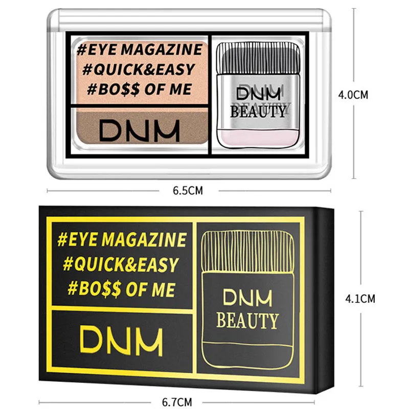 DNM Female Double Color Lidschatten-Make-up-Palette, Glitzer-Lidschatten-Palette, wasserfest, schimmernde Kosmetik