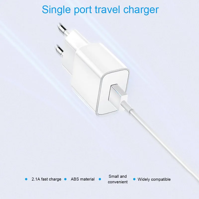 Chargeurs de téléphone portable 5V 2A EU Plug Adapter USB Type C Chargeur de téléphone USB pour Huawei Nova3 3i 4 Honor 8 9 8X