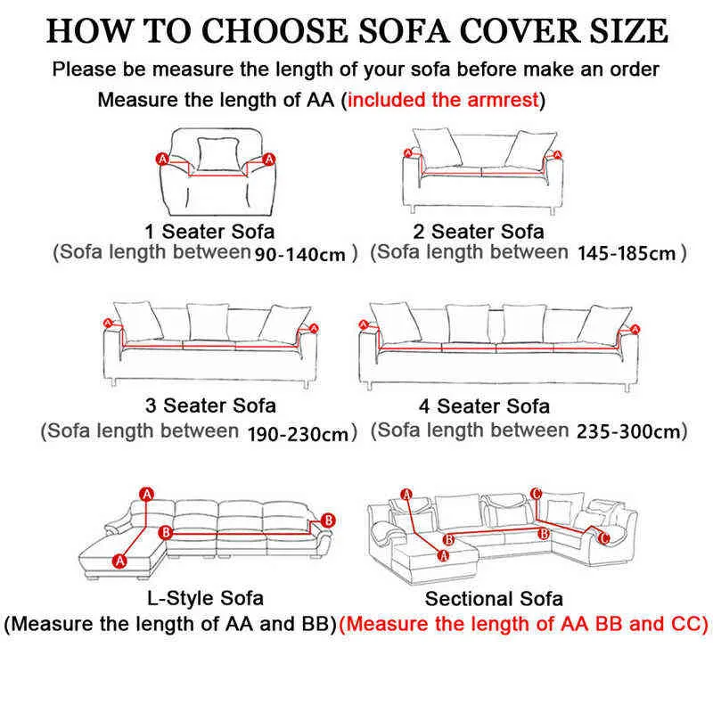 Big Size Sofa Cover Elastische S voor Woonkamer Antislip Slipcovers Couch Funda Sofa HouseSE Canape Dangl 211116