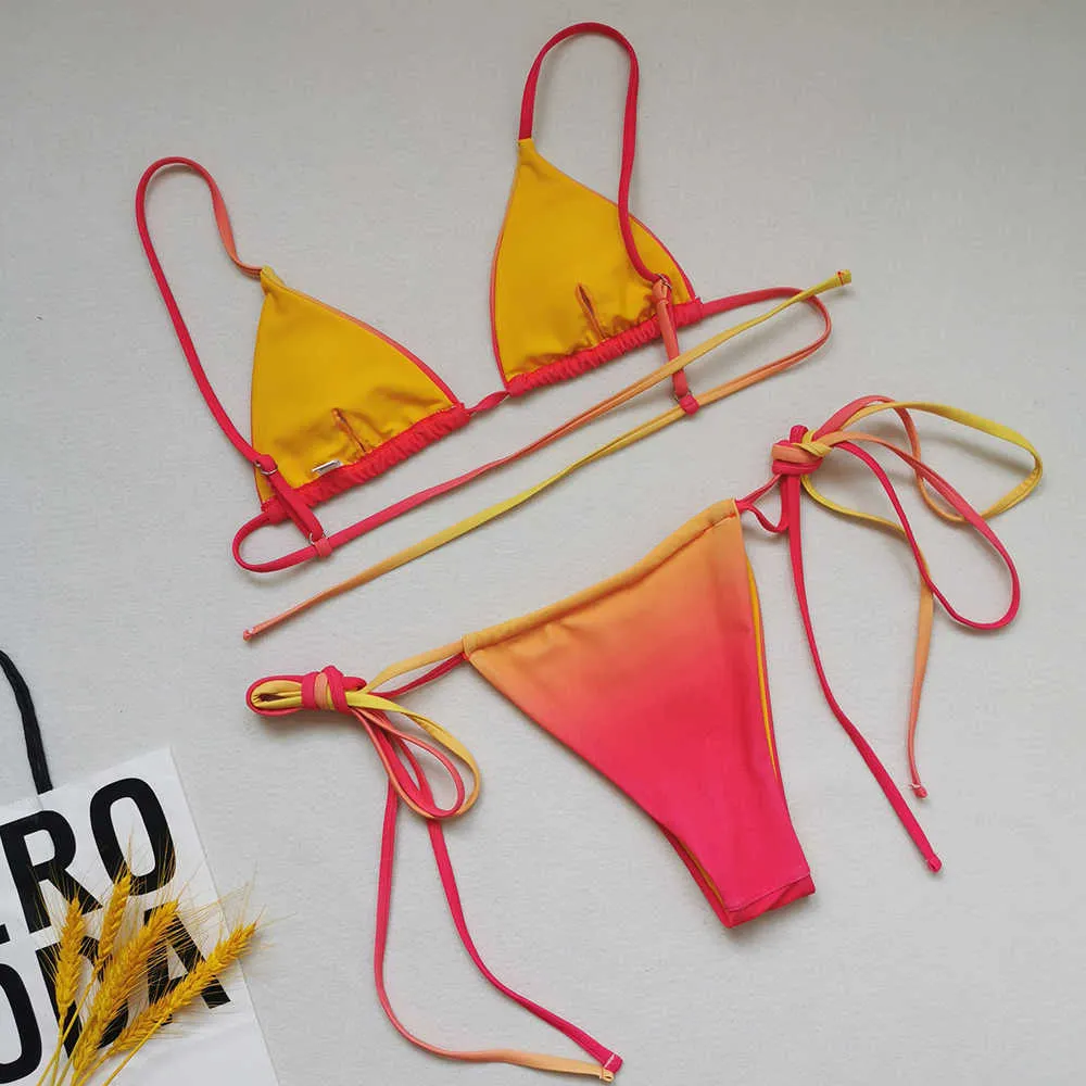 Sexig bikini set och strand täcker baddräkt kvinnor bandage baddräkt kvinnlig brasiliansk baddräkt sommarkläder simning 210621