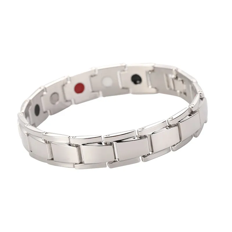 Bracelet Cafi Jewelry Men's Magnetic Therapy Hematite Titanium Steel Hand Ring Detachable
