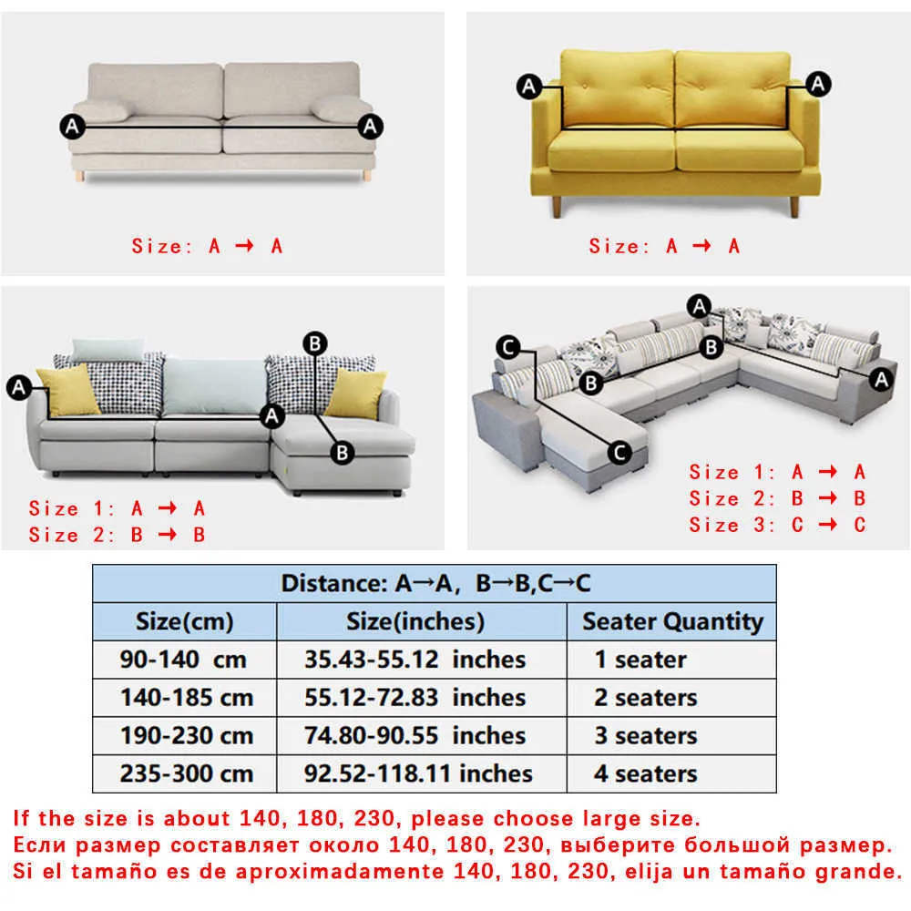 Sofá elástica Sofá Chaise Cover Lounge 1234 Muebles suaves de muebles suaves para sala de estar Long Slip -Sft002 2106078411642