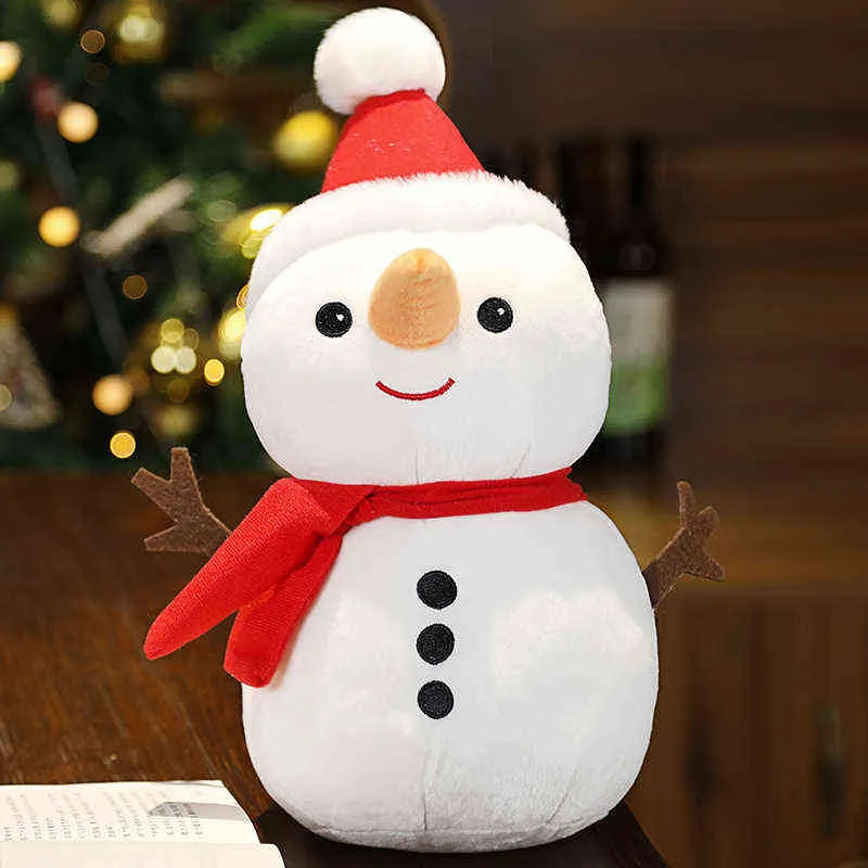 23/40/50 CM Cartoon Babbo Natale peluche farcito Alce Pupazzo di neve Animale Cuscino Bambole Regali di Natale bambini Compleanno Decor Y211119