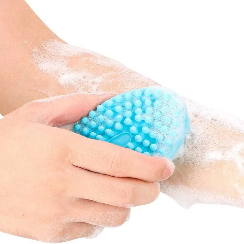 Cepillo de silicona Soothy Drop para ducha de rocío, cepillo de baño de silicona para bebés, herramientas de frotamiento antideslizantes, cepillo de masaje, herramienta de ducha suave 210724