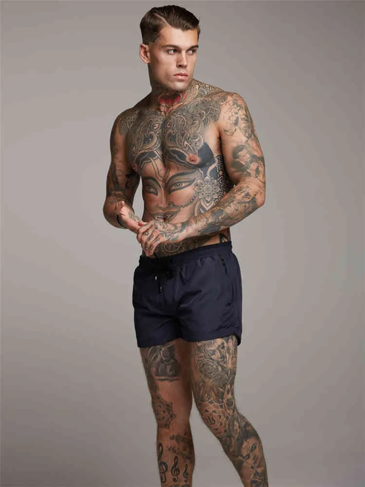 Yaz Giyim Erkek Spor Şort Moda Rahat Spor Salonları Vücut Geliştirme Egzersiz Erkek Joggers Kısa Pantolon Marka Spor Sweatpant 210421