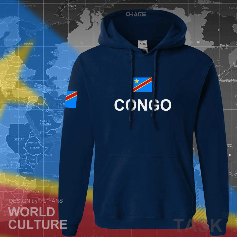 DR Congo felpe con cappuccio uomo felpa felpa nuovo hip hop abbigliamento streetwear tuta sportiva COD DRC DROC Congo-Kinsha Congolese X0610