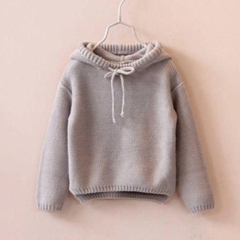 Maglione pullover bambini Abbigliamento autunnale ragazze e ragazzi Felpa con cappuccio con nappa carina bambini 210611