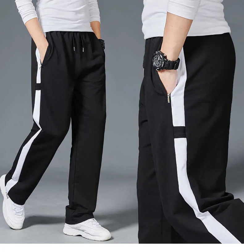 الرجال فضفاض عارضة sweatpants رجل homewear مستقيم بنطلون نشط رياضية الركض ملابس رياضية ركض السراويل 210715