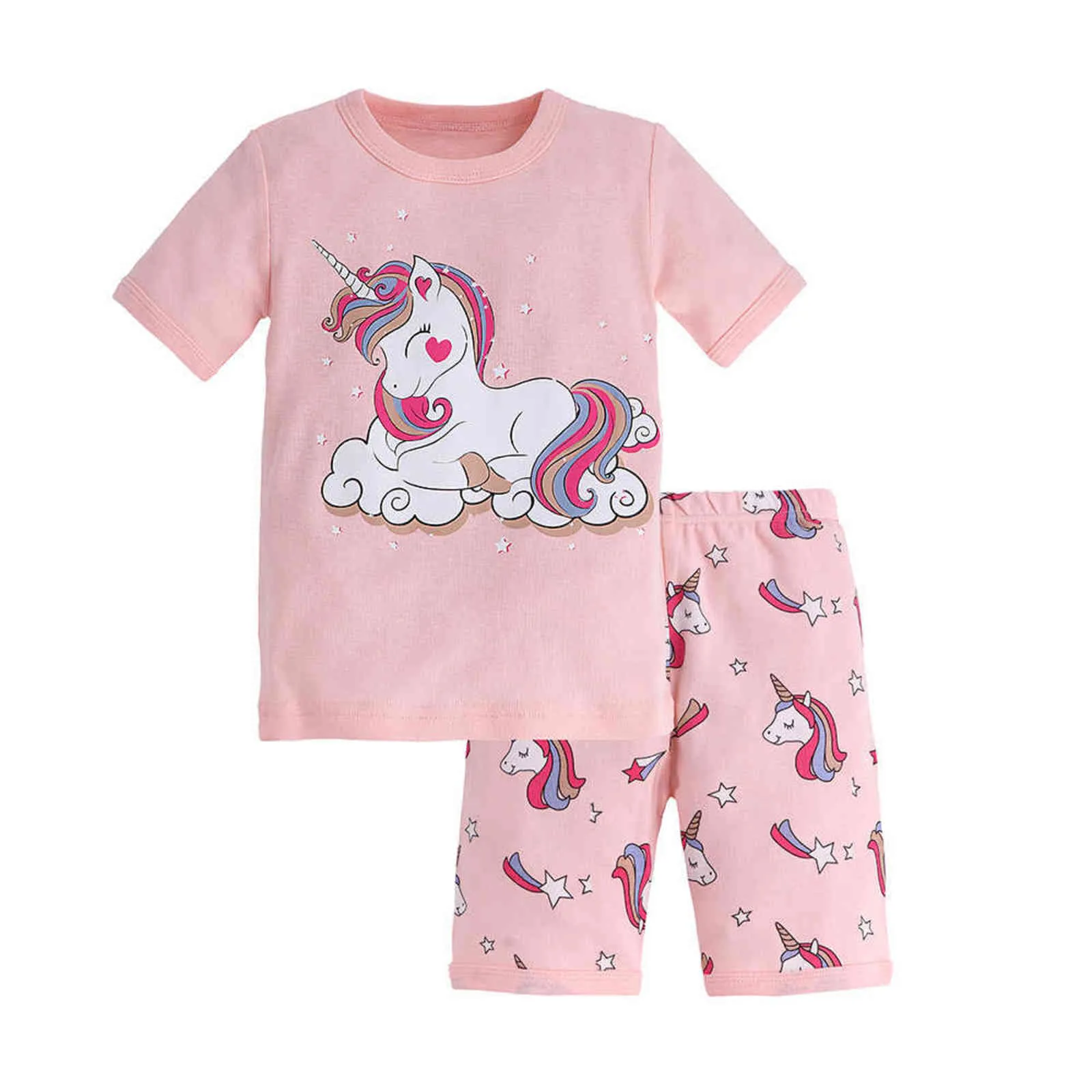 Hohe Qualität Reine Baumwolle Weiche Kinder Nachtwäsche Jungen/Mädchen Nachthemd Niedlichen Muster Kinder Kind Nacht Kleid 2-12 jahre Pyjama Sets 211109