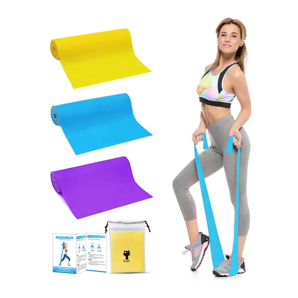 1,5 m elastische Gummibänder für Fitness, Zuhause, Fitnessstudio, Workout, Yoga, Pilates, Muskelübungen, Bodybuilding, Sportgeräte, Damen, Theraband H1026