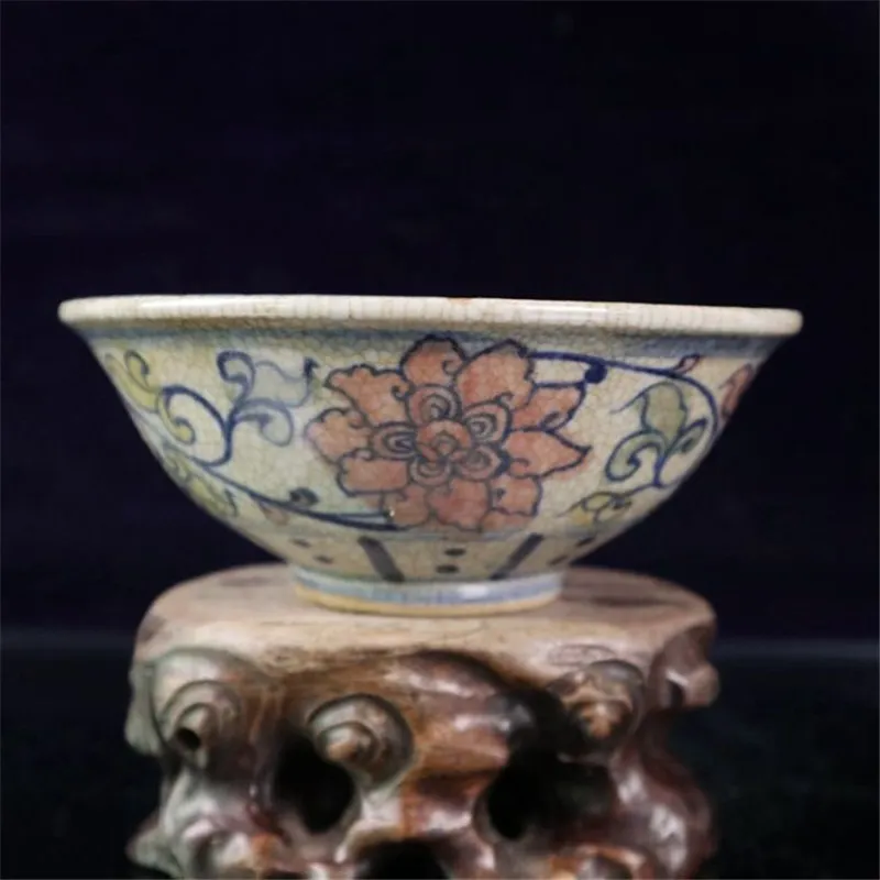 Jingdezhen ceramics Daming Aberto Color Lotus Bowl Pintado Antique Bowl Collection Ornaments