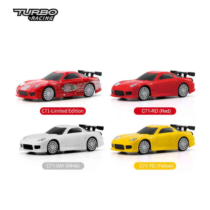 Turbo Racing 1:76 C71 Спортивный RC Car Limited Edition Classic Edition Mini полный пропорциональный RTR Kit RC Автомобильные игрушки для детей взрослых 211029