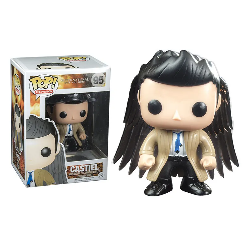 Figurine surnaturelle Castiel avec ailes, figurine d'action exclusive avec boîte, jouet populaire, cadeau de noël, décoration de jouet 5749957
