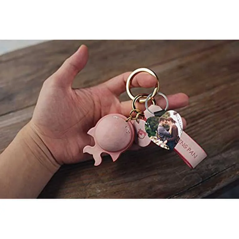 Sublimation Blank Keychain Heat Transfer Pu Leather Keychain Round Square Shape Keychain for Present Diy Making H0915