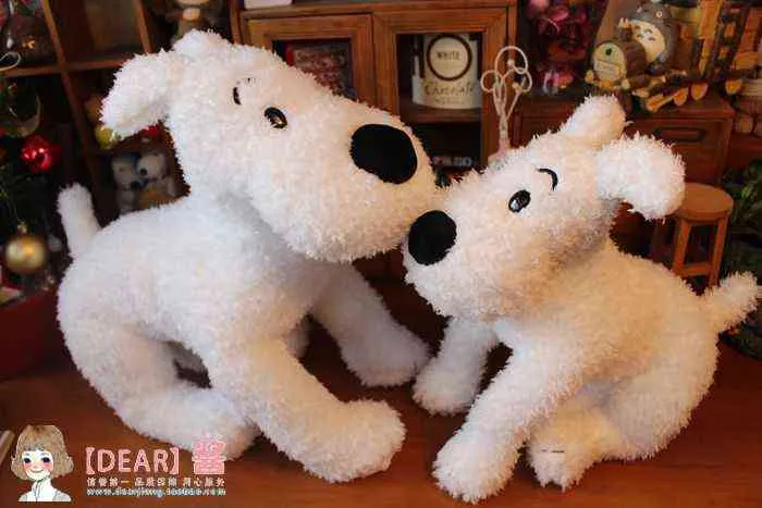 Arrivo Big The Adventures of Tintin Snowy Dog Carino morbido farcito cane bianco peluche bambola regalo di compleanno bambini 220104