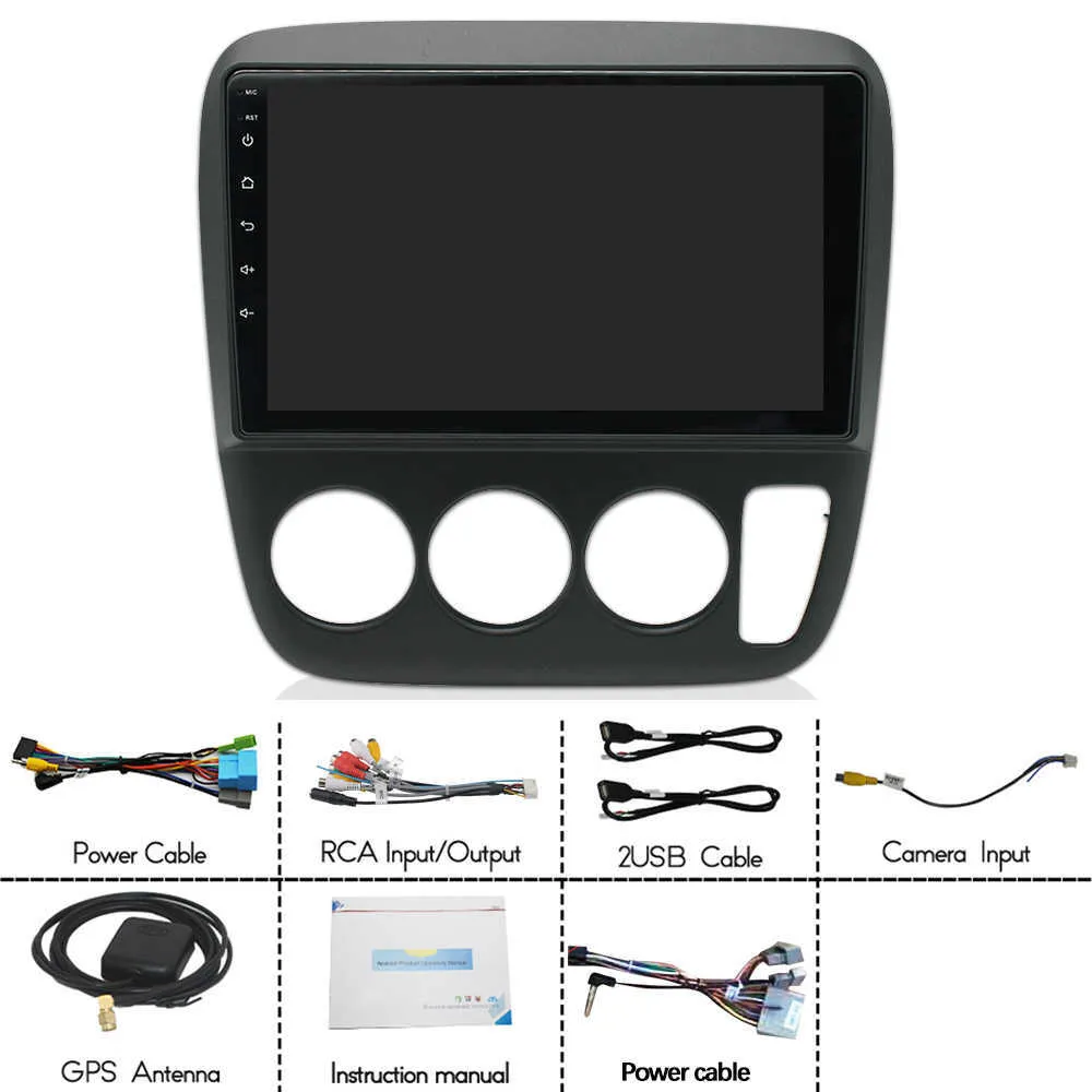 9 zoll 1 + 16G BT WIFI LCD Monitor Auto Multifunktionale Media Player Für 1998 1999 2000 Honda CR-V performa RHD FM Radio GPS Naviga