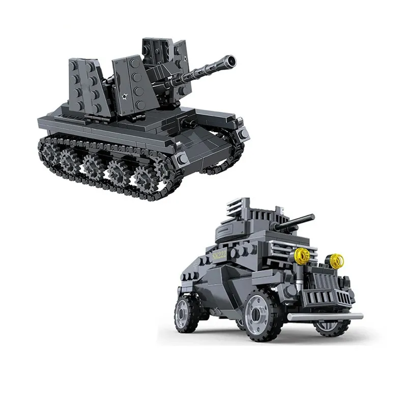 WW2 ミリタリーシリーズ第二次世界大戦陸軍駆逐戦車兵士 MOC モデルビルディングブロックおもちゃギフト X0503