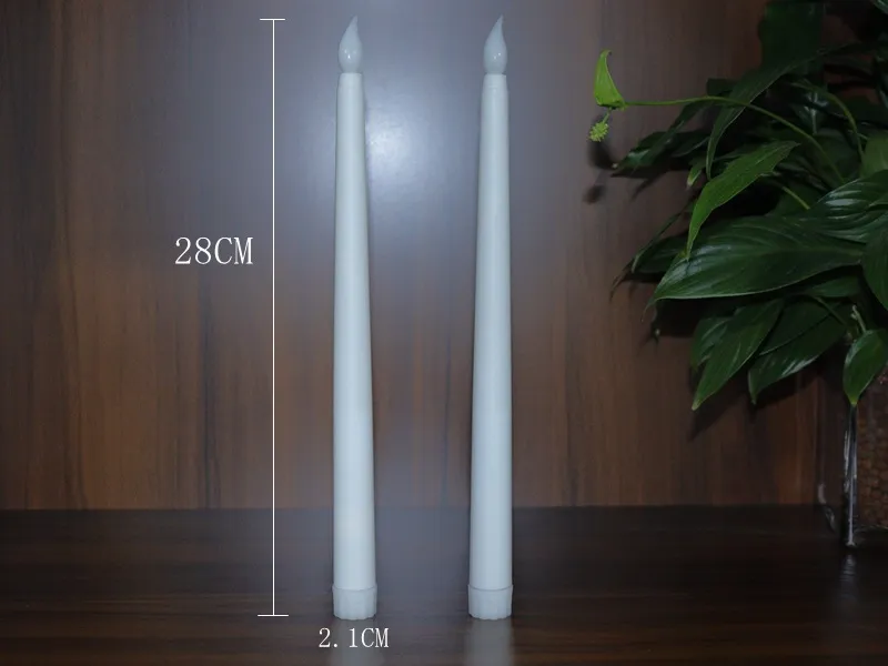 LED Candles Long Pole Electronic Candle Wedding Restaurant Halloween Decoration Bar Pointed Pole Wax