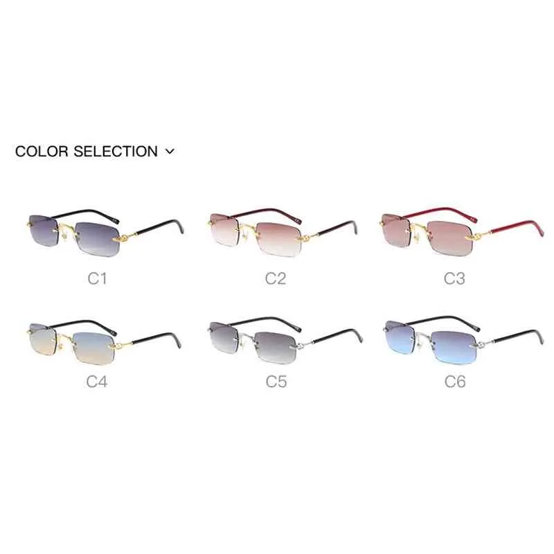 2022 Trend Fashion Rimls Occhiali da sole Moda Metallo Wholale Inchiostri di vetro uomo Accsori Square Vintage Gafas De Sol