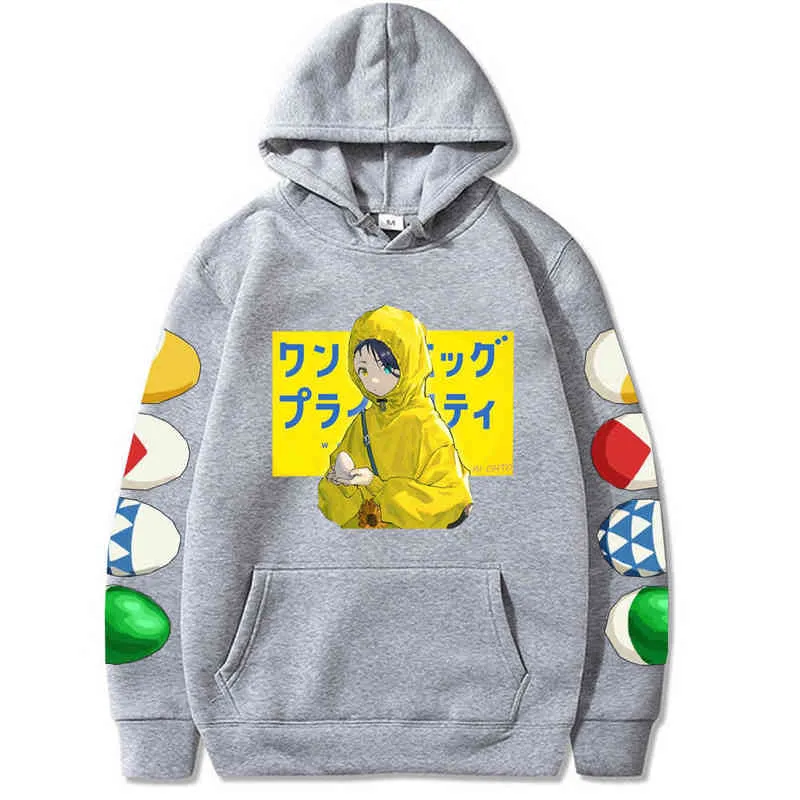 Hot Japan Anime Wonder Egg Priority Hoodies Kawaii Aiohto Hoodie Streetwear Street Style Casual Sweatshirts Top H1227