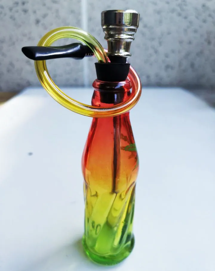 Hookahs Mini Bongs Glass Bong con plataforma de silicona plataforma de manchas de aceite tuberías de agua coloridas burbujeador de fumar sestshop