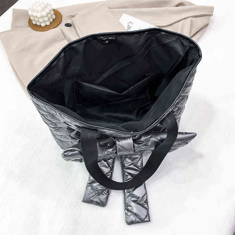 Shopping Bags Shoulder for Women Waterproof Water Soft Shopper Cotton Bag 220301