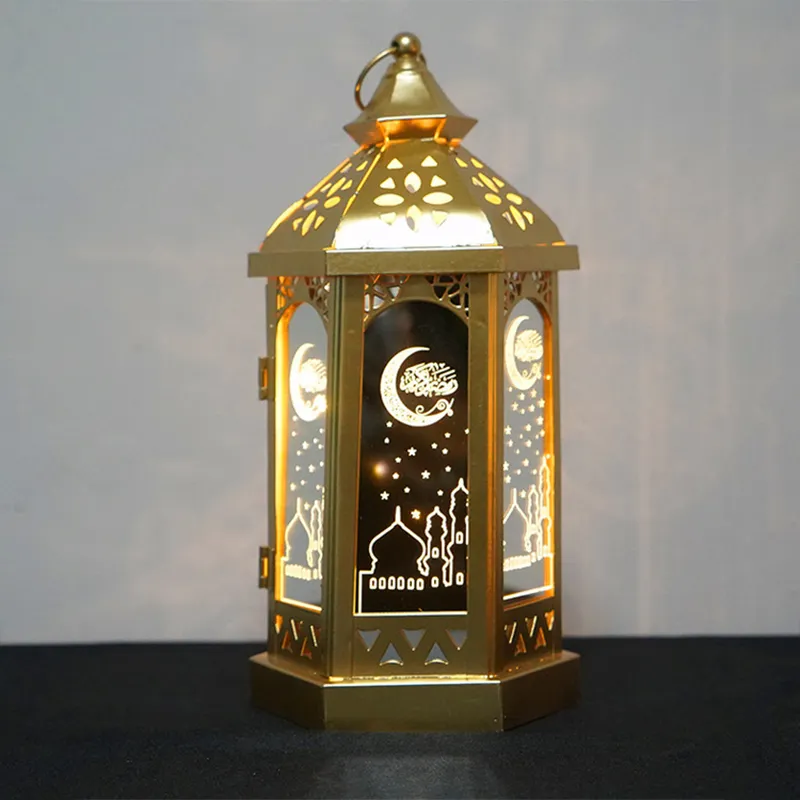 Ramadan Lamp Eid Mubarak Party LED LANTERS HANDING 1428CM LUMIÈRES chaudes de l'islam Décorations d'événements musulmans8503606