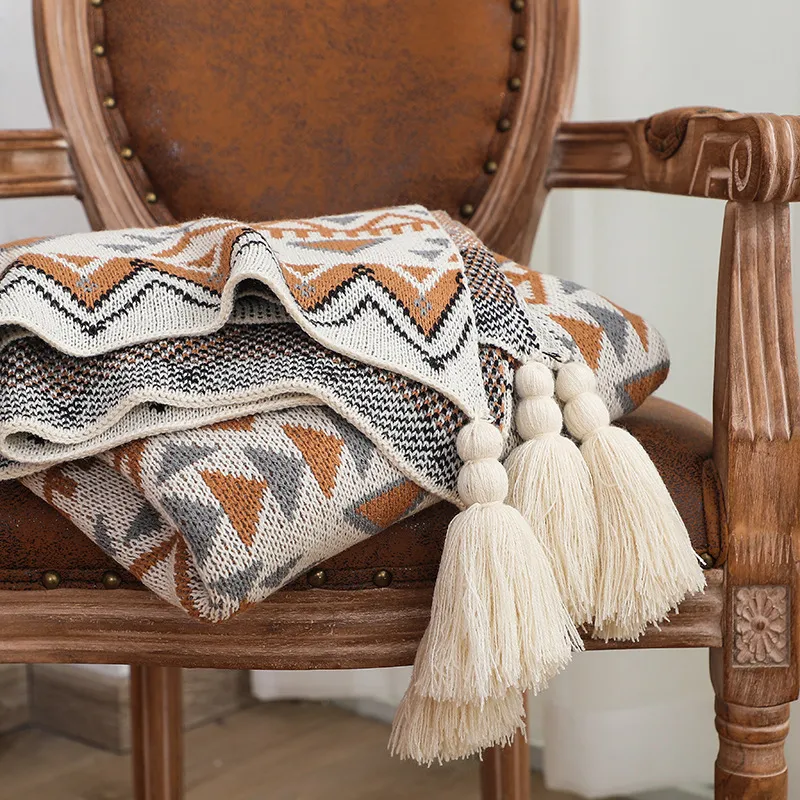Mode breien Boheemse airconditioning deken deken sofa cover baby dekens