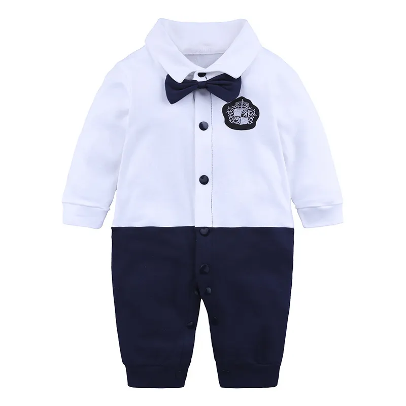 Baby Boys Clothes Infant Rompers Newborn Tuxedo One-piece Clothes Children's Bodysuit 210413