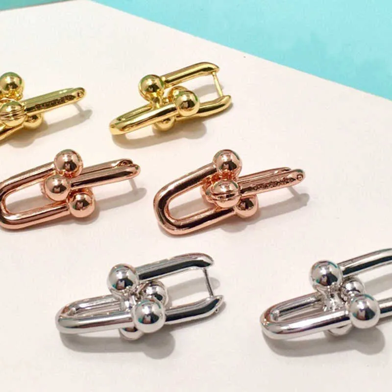 نقي 925 المجوهرات الفضية الاسترليني للنساء Long Drop Beads Link Luxury T Brand Party أعلى جودة من الأزياء المجوهرات الذهبية B225U